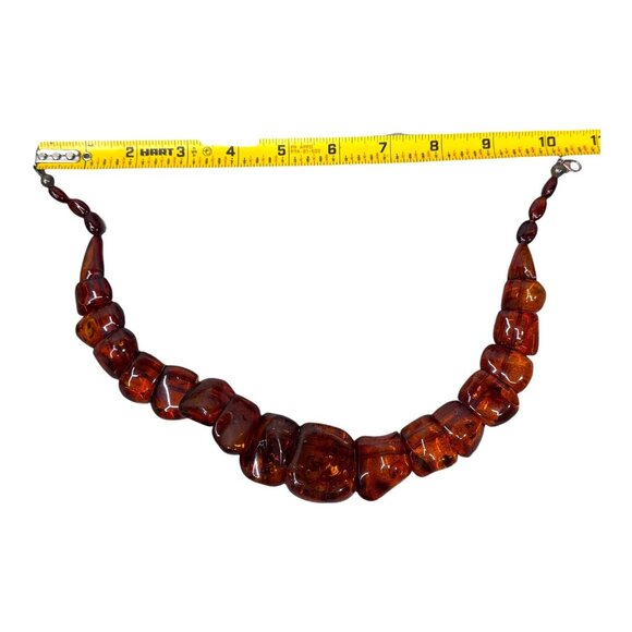Vintage Collar Baltic Amber Beaded Statement Necklace Sterling Silver 925 Clasp - Picture 8 of 10